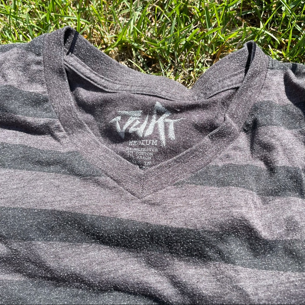 Emo Striped Black & Gray Vurt shirt